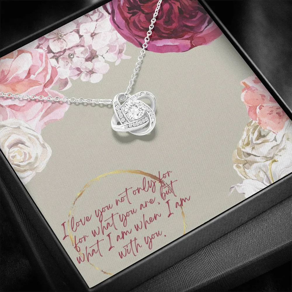I love being with you-Love Knot Necklace for Her