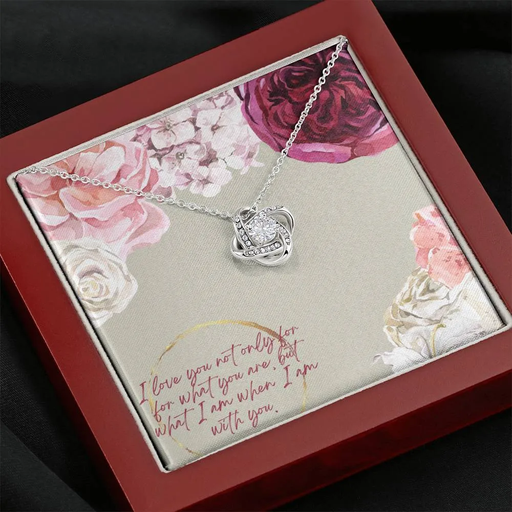 I love being with you-Love Knot Necklace for Her
