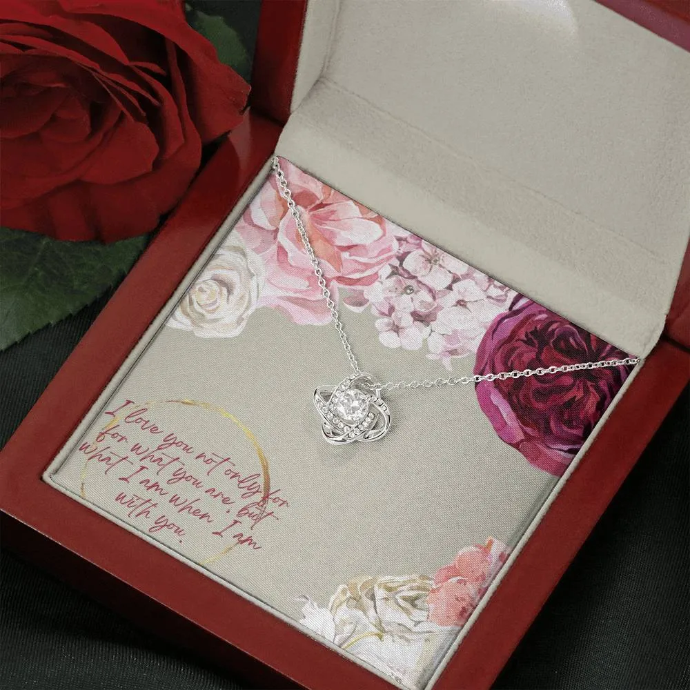 I love being with you-Love Knot Necklace for Her