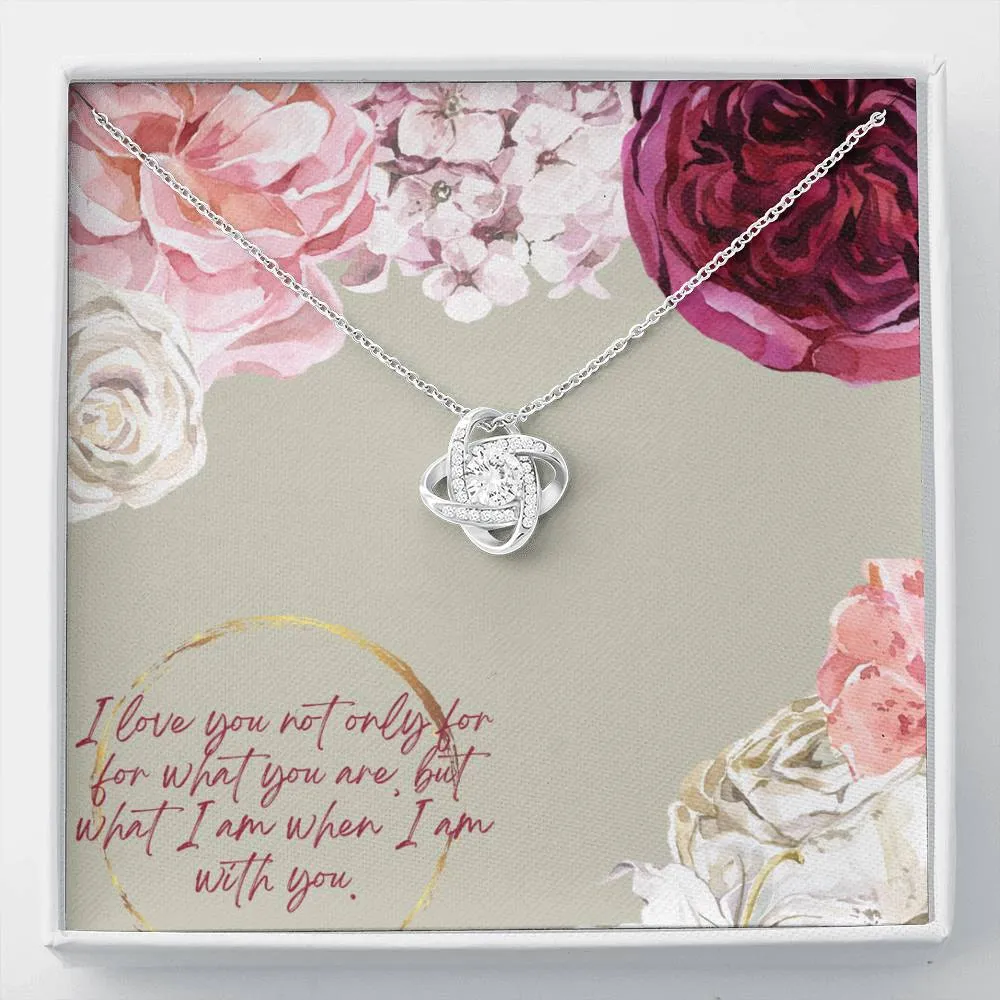 I love being with you-Love Knot Necklace for Her
