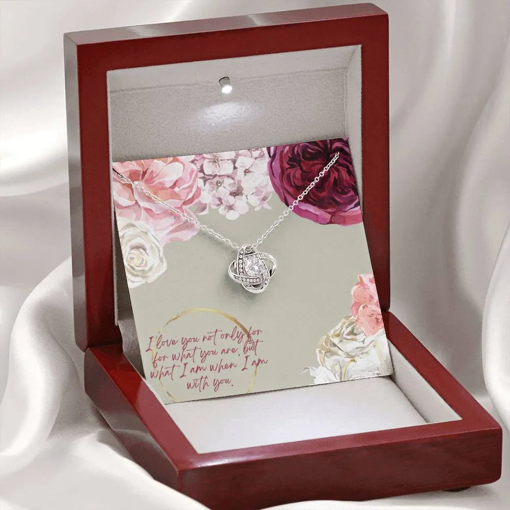 I love being with you-Love Knot Necklace for Her