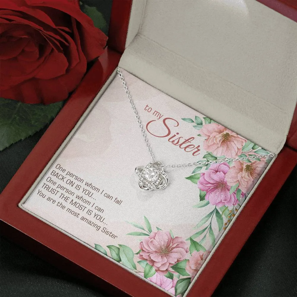 I trust my sister the most-Love Knot Necklace for Sister