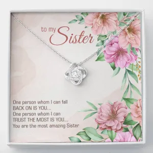 I trust my sister the most-Love Knot Necklace for Sister