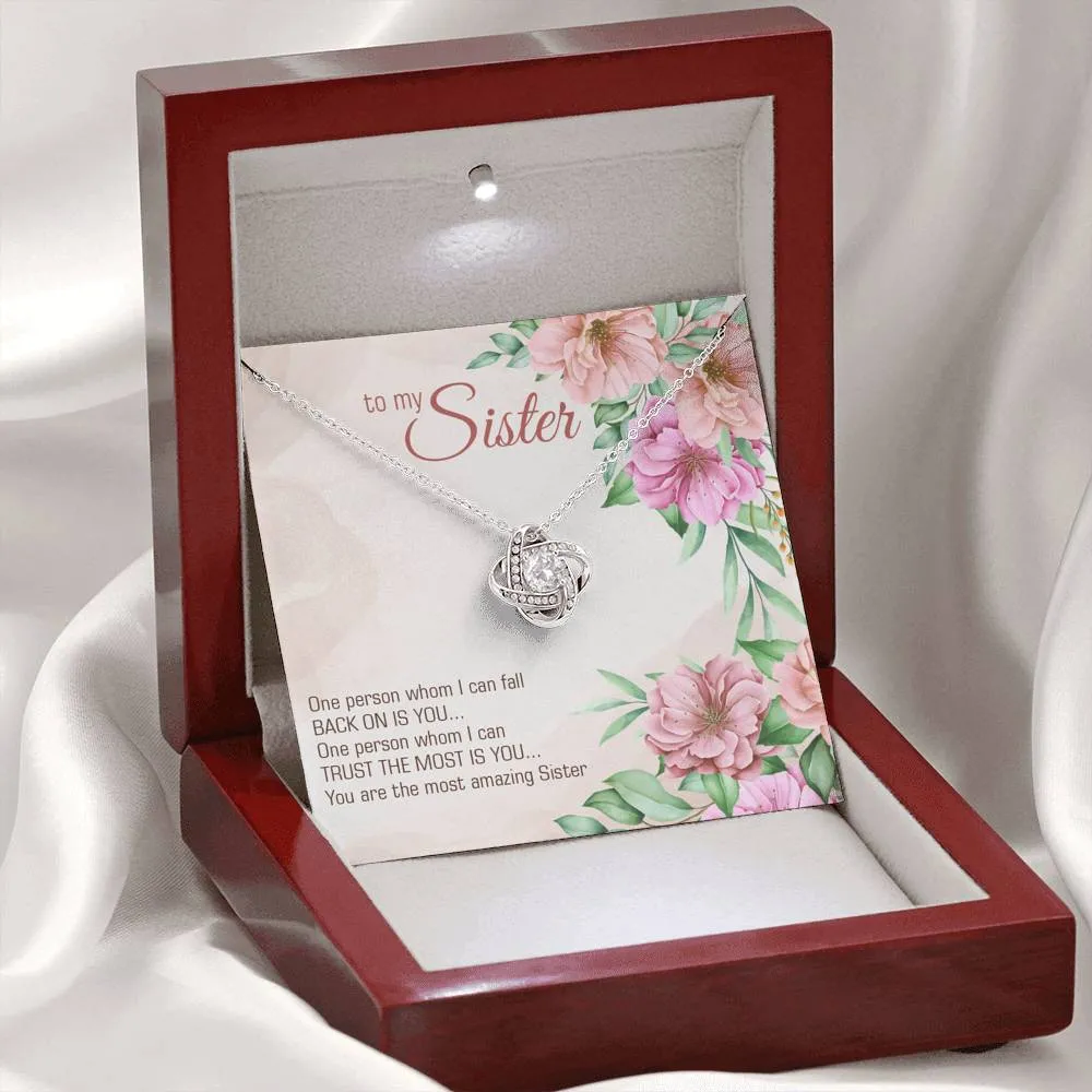 I trust my sister the most-Love Knot Necklace for Sister