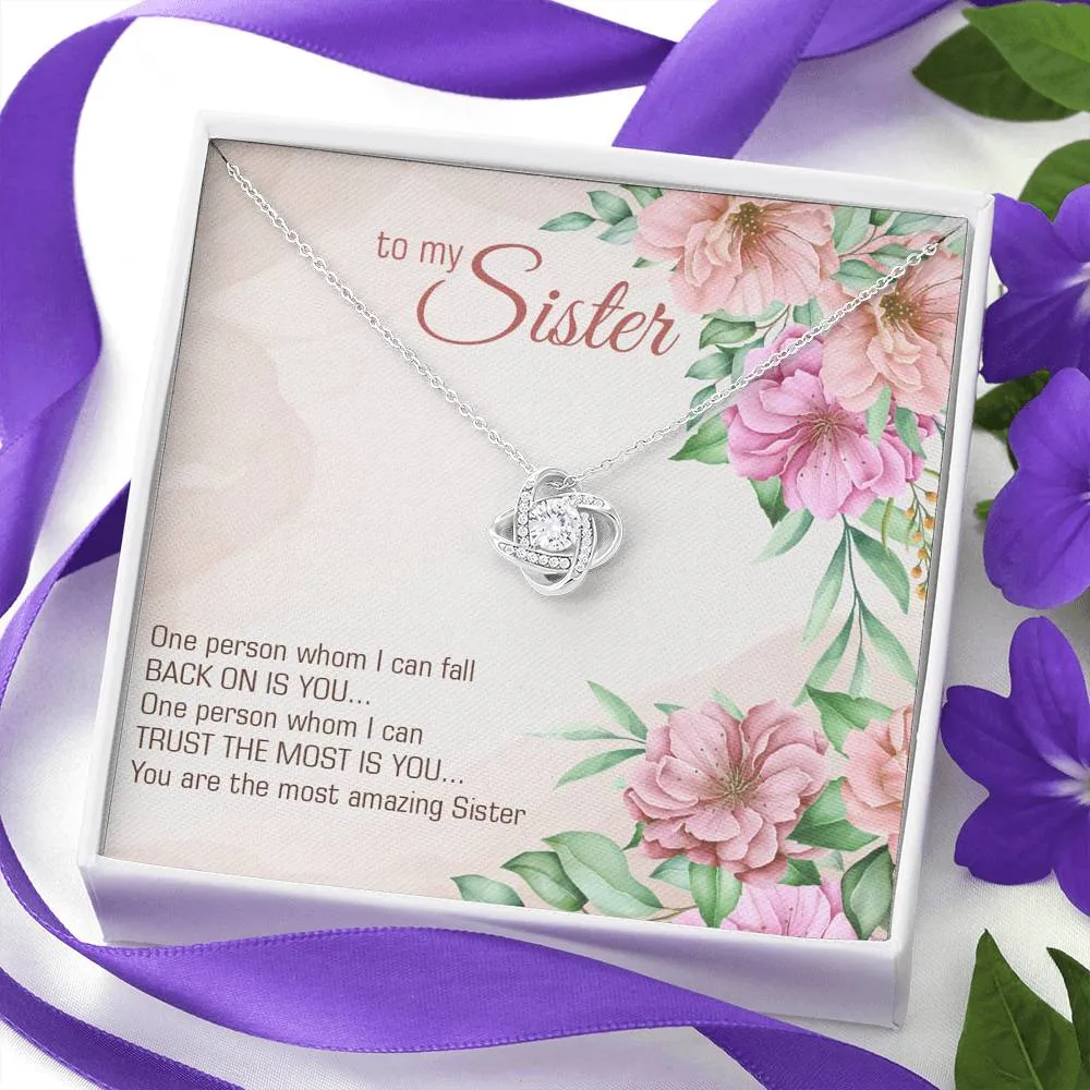I trust my sister the most-Love Knot Necklace for Sister