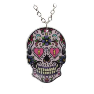 Impressive Colorful Skull 16" Chain Necklace
