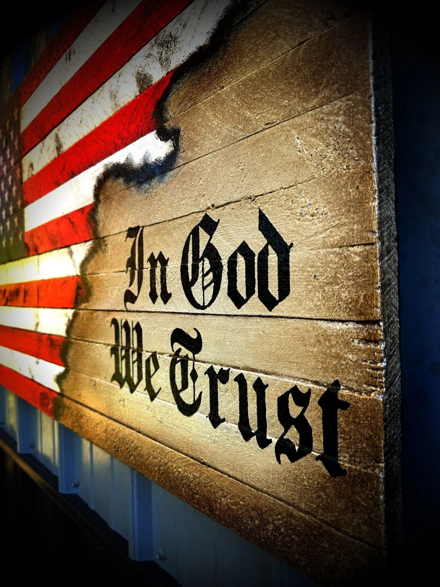 In God We Trust Flag - Wood Flags