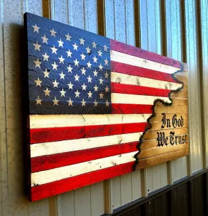 In God We Trust Flag - Wood Flags