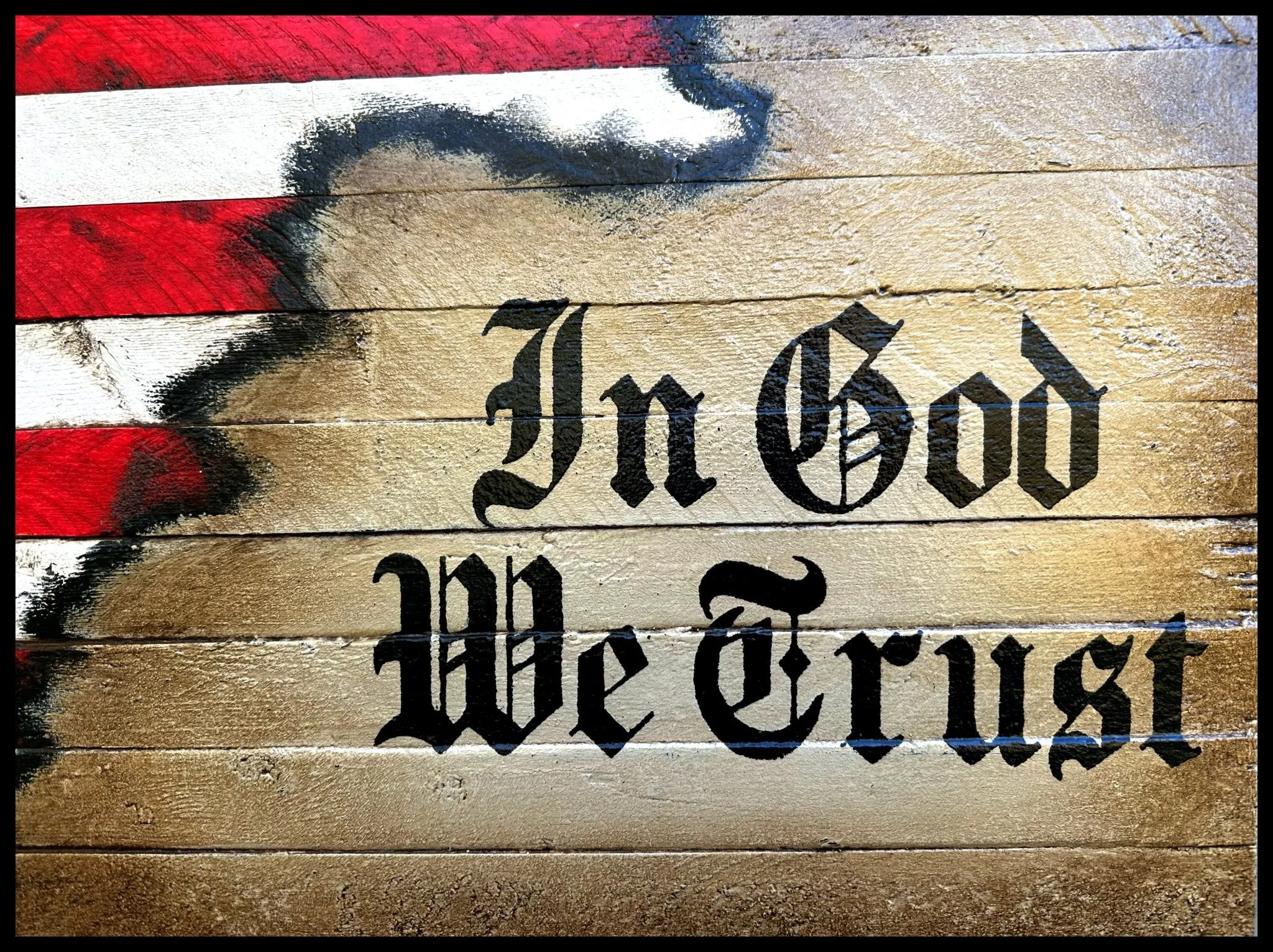 In God We Trust Flag - Wood Flags