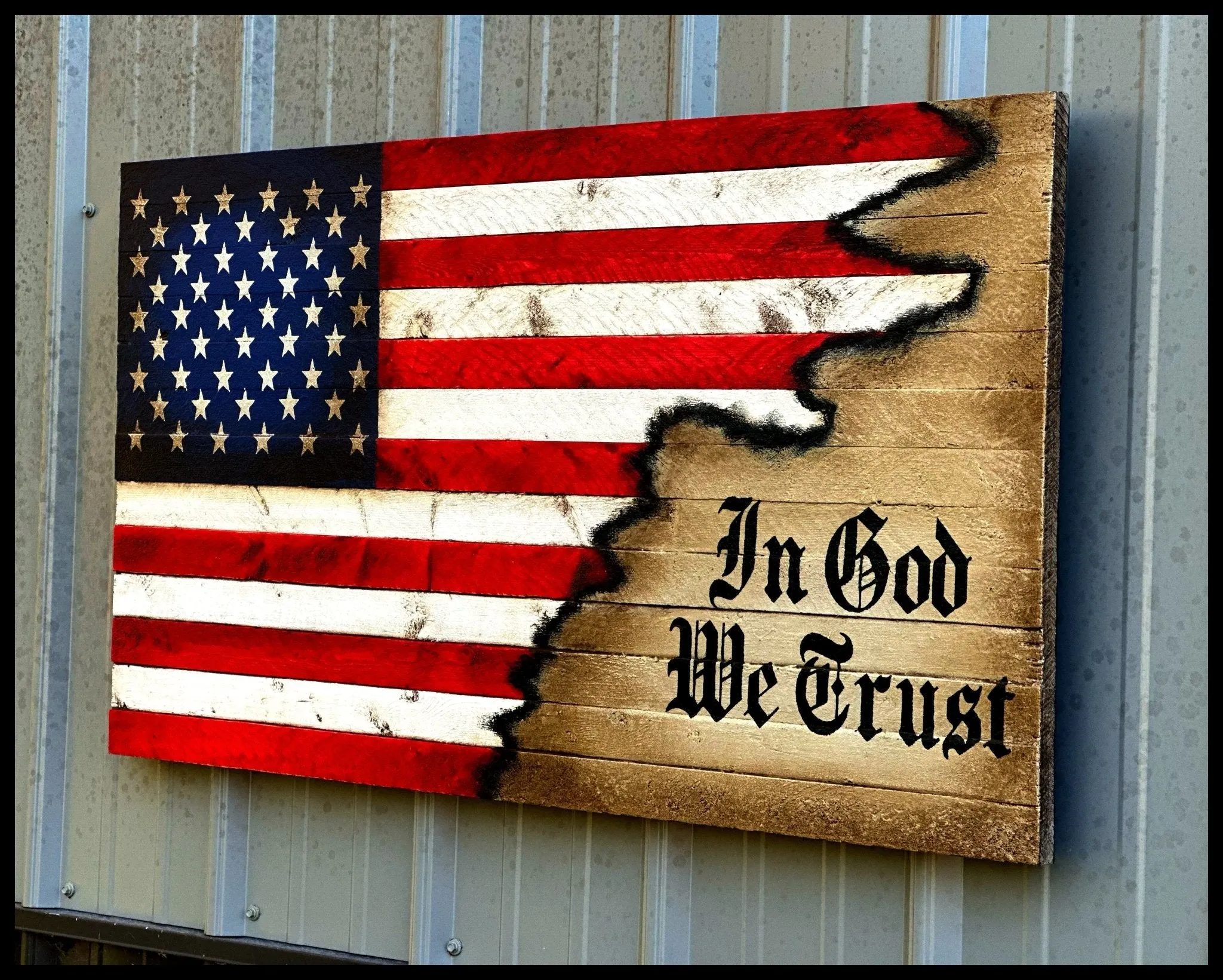 In God We Trust Flag - Wood Flags