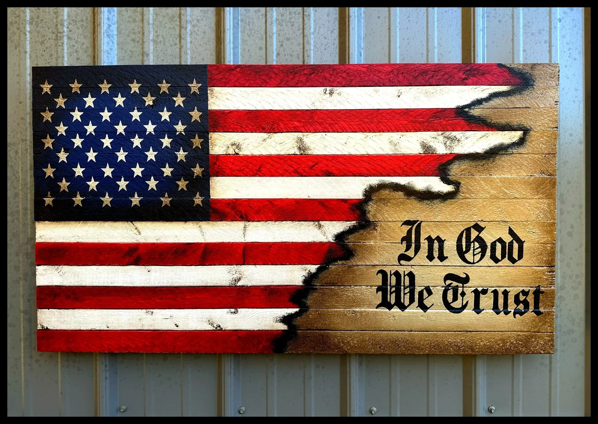 In God We Trust Flag - Wood Flags