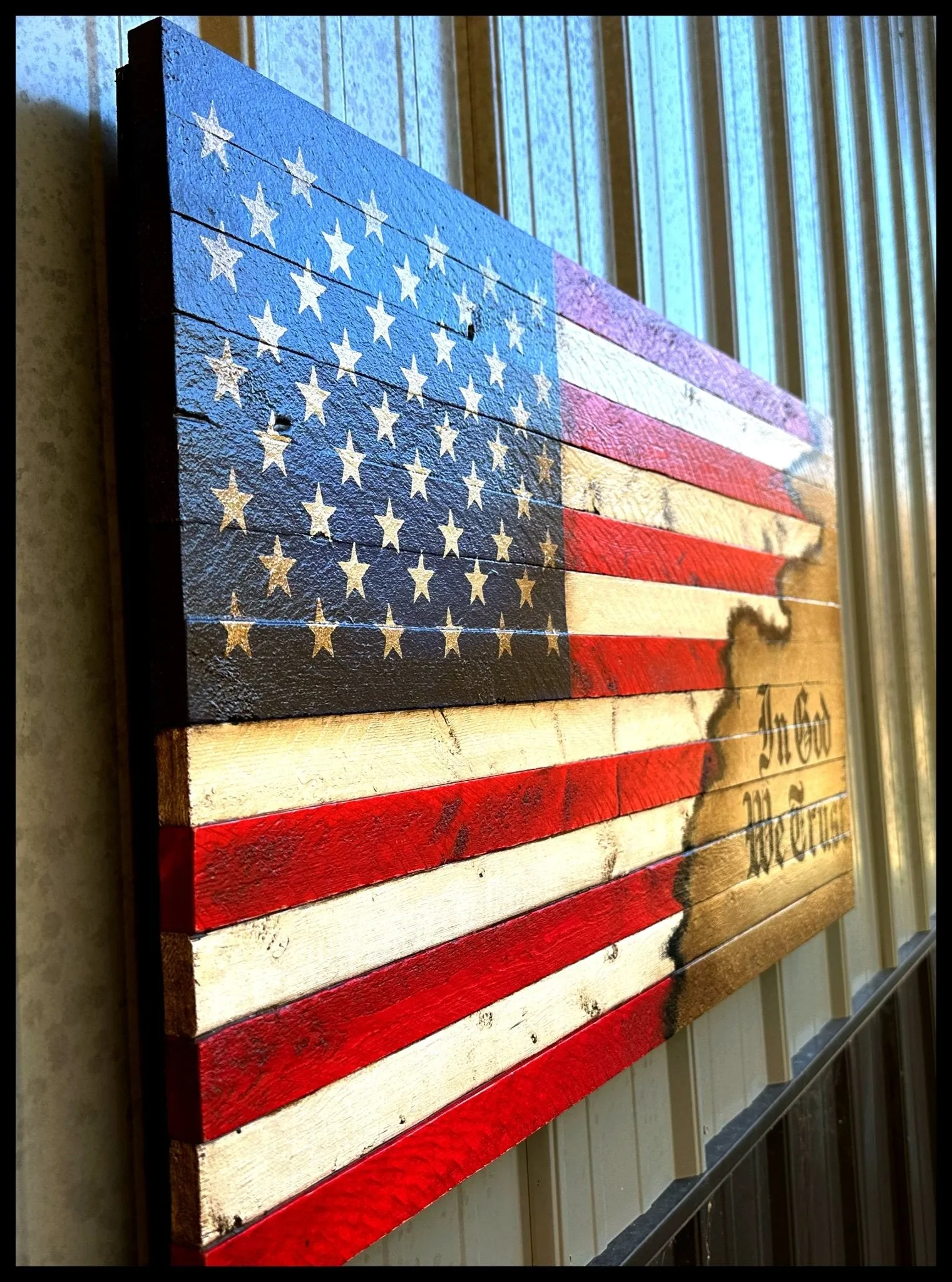 In God We Trust Flag - Wood Flags