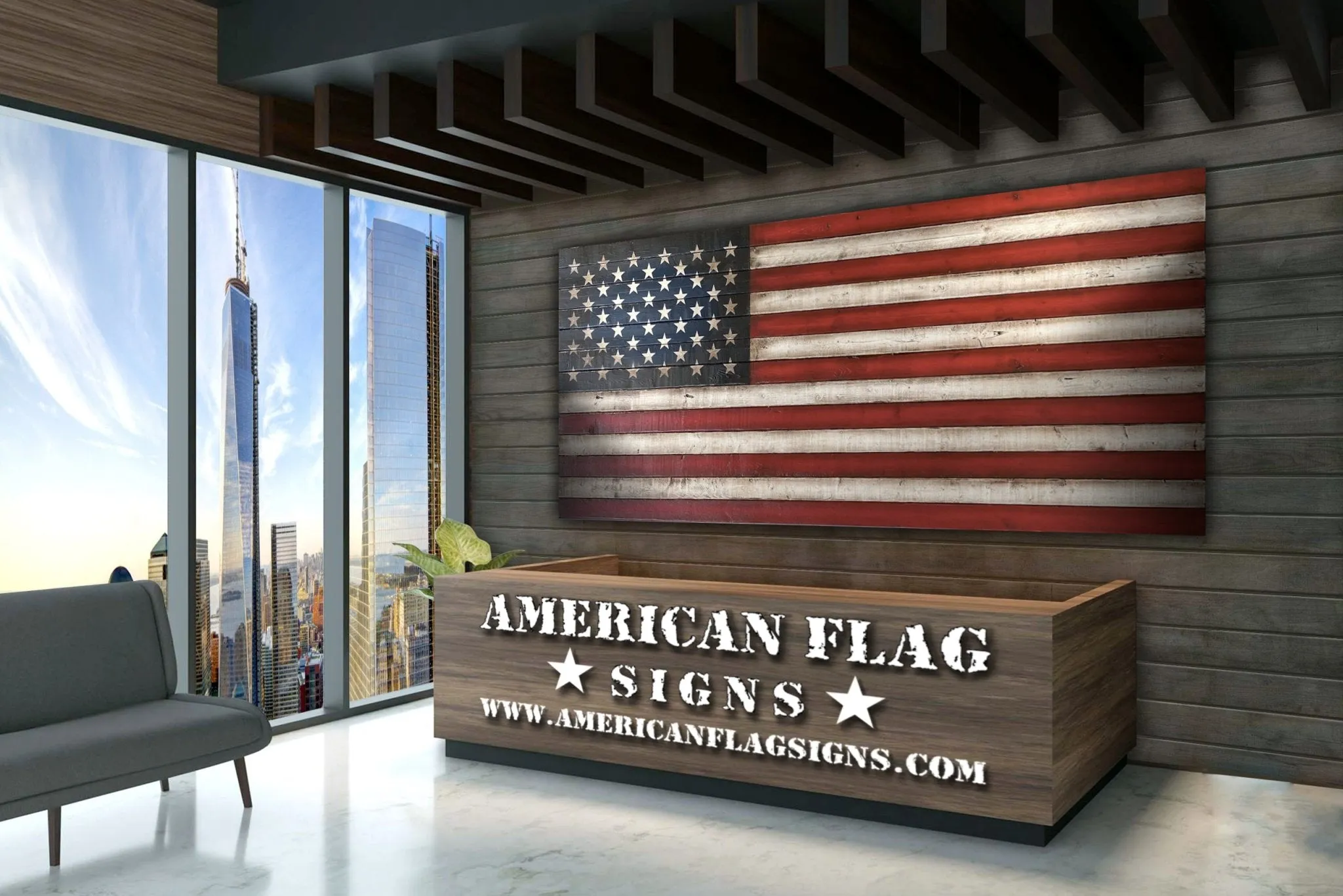 In God We Trust Flag - Wood Flags