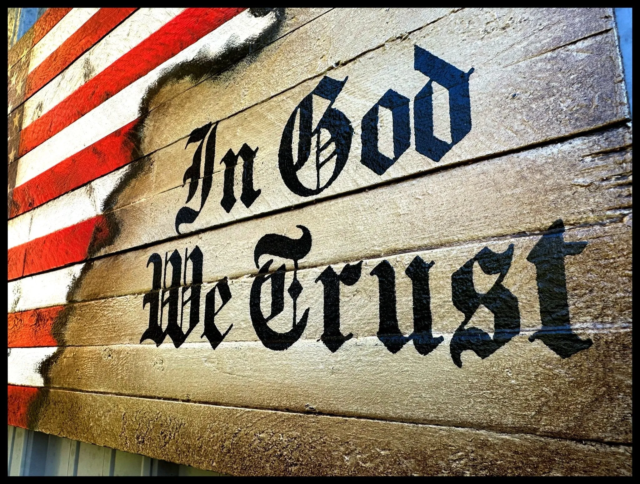 In God We Trust Flag - Wood Flags