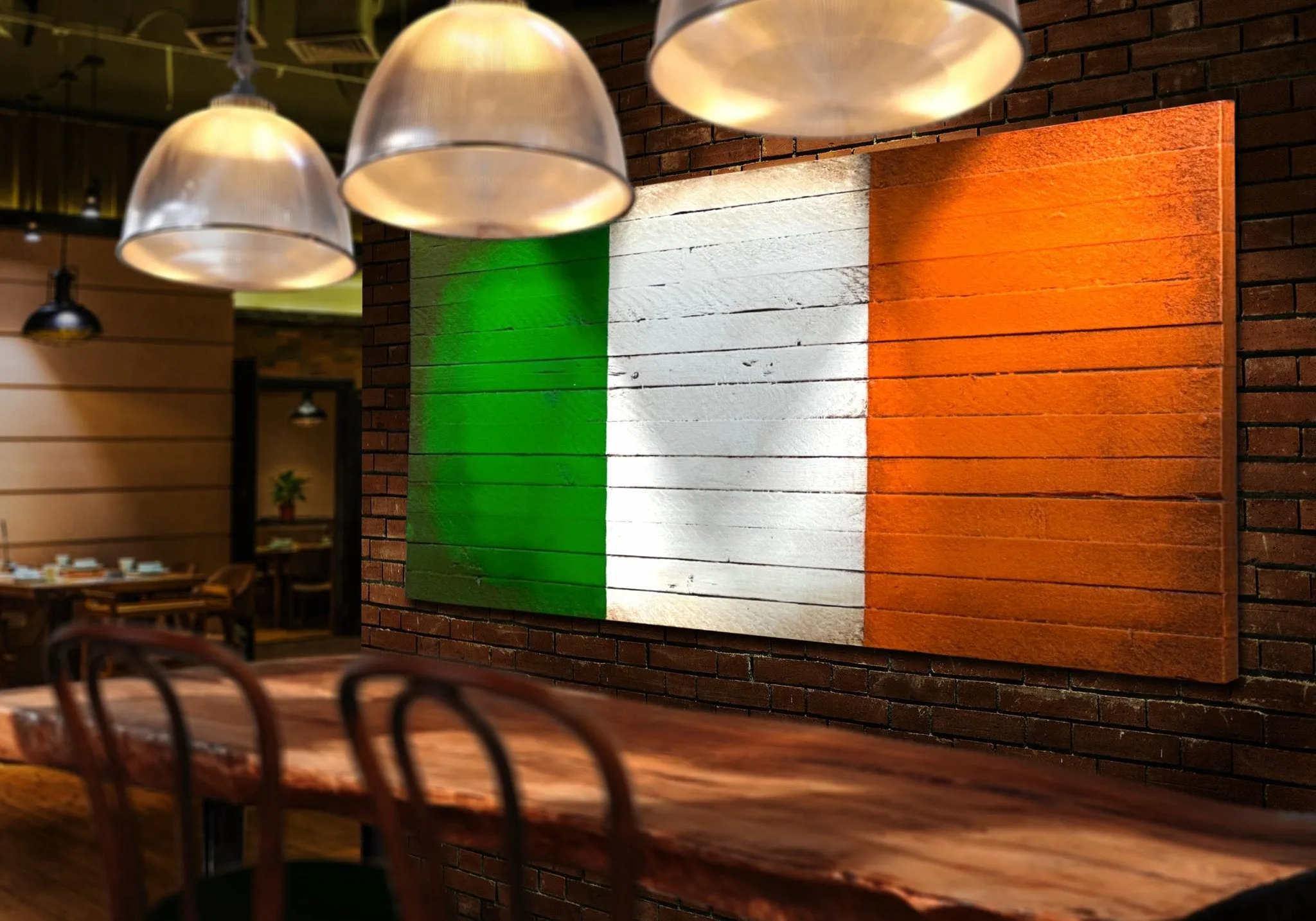 Irish Flag - Wood Irish Flag