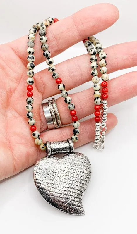 Jasper Heart Pendant