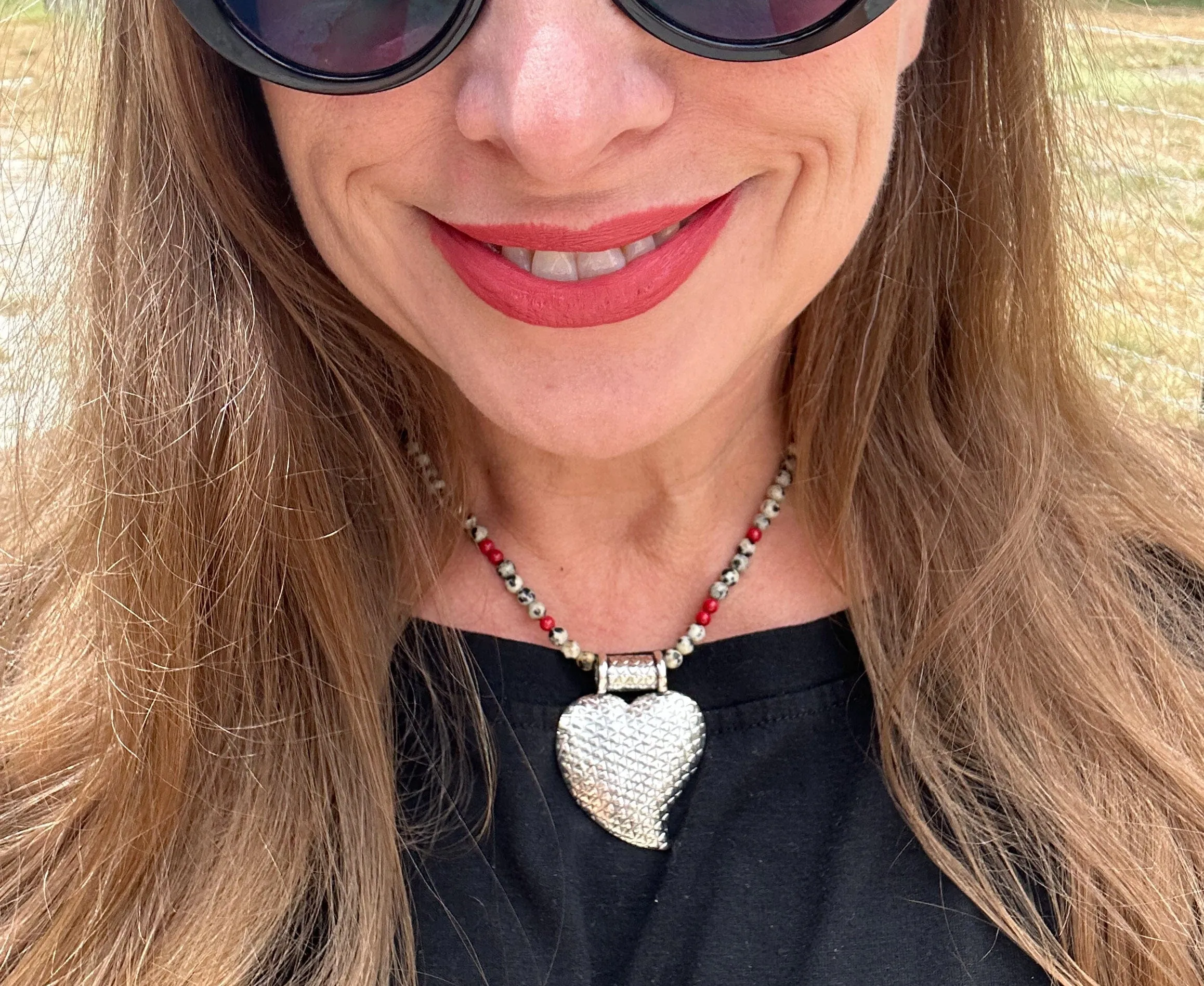 Jasper Heart Pendant