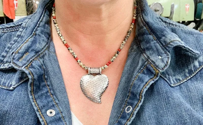Jasper Heart Pendant