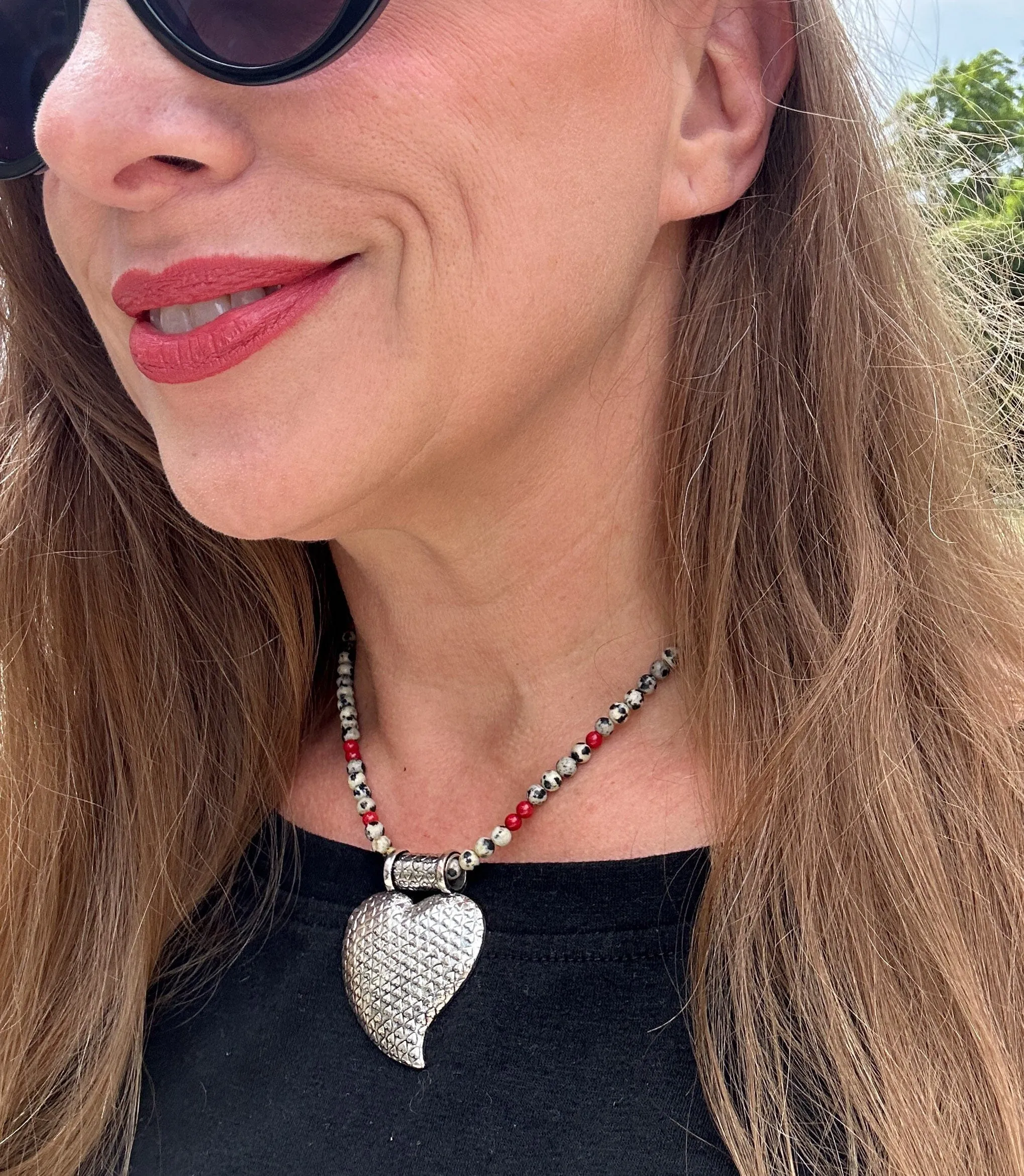 Jasper Heart Pendant
