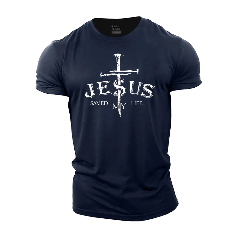 Jesus Saved My Life Cotton T-Shirt