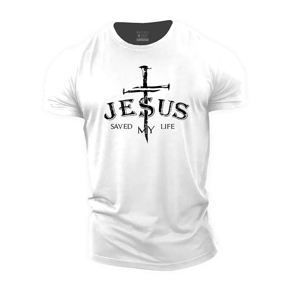 Jesus Saved My Life Cotton T-Shirt