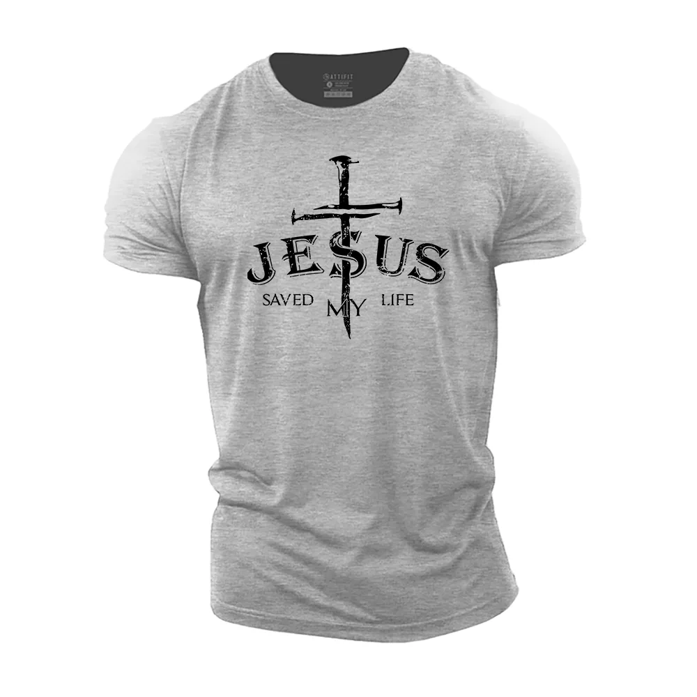 Jesus Saved My Life Cotton T-Shirt