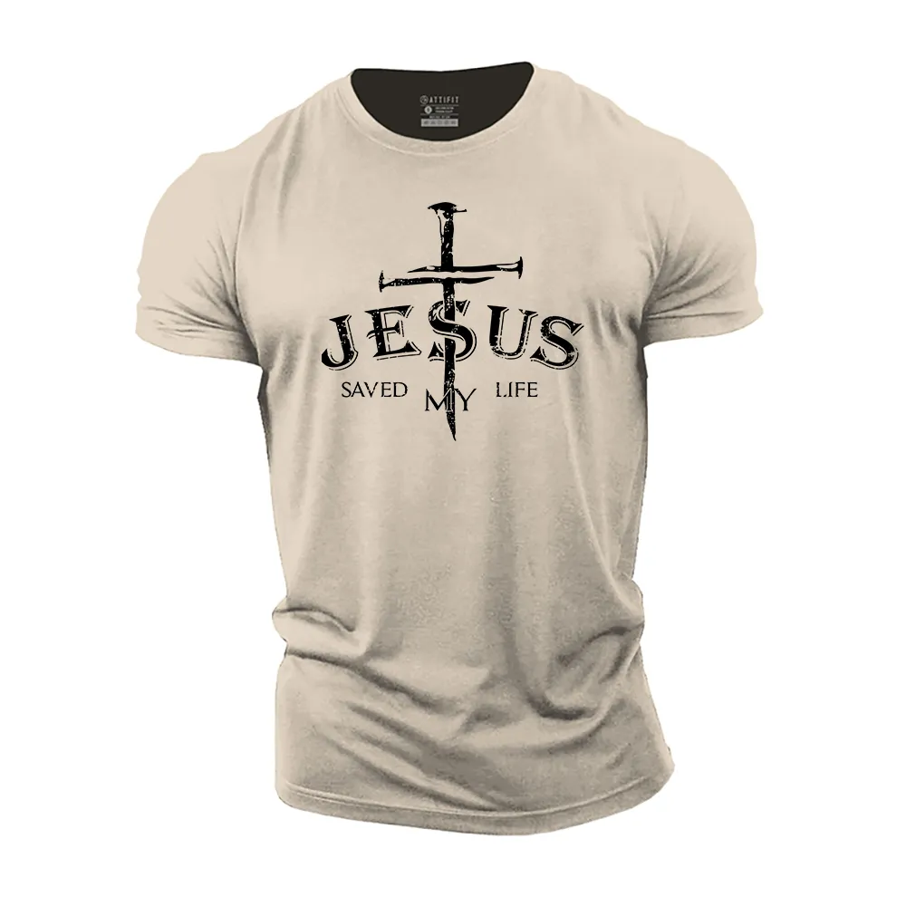 Jesus Saved My Life Cotton T-Shirt