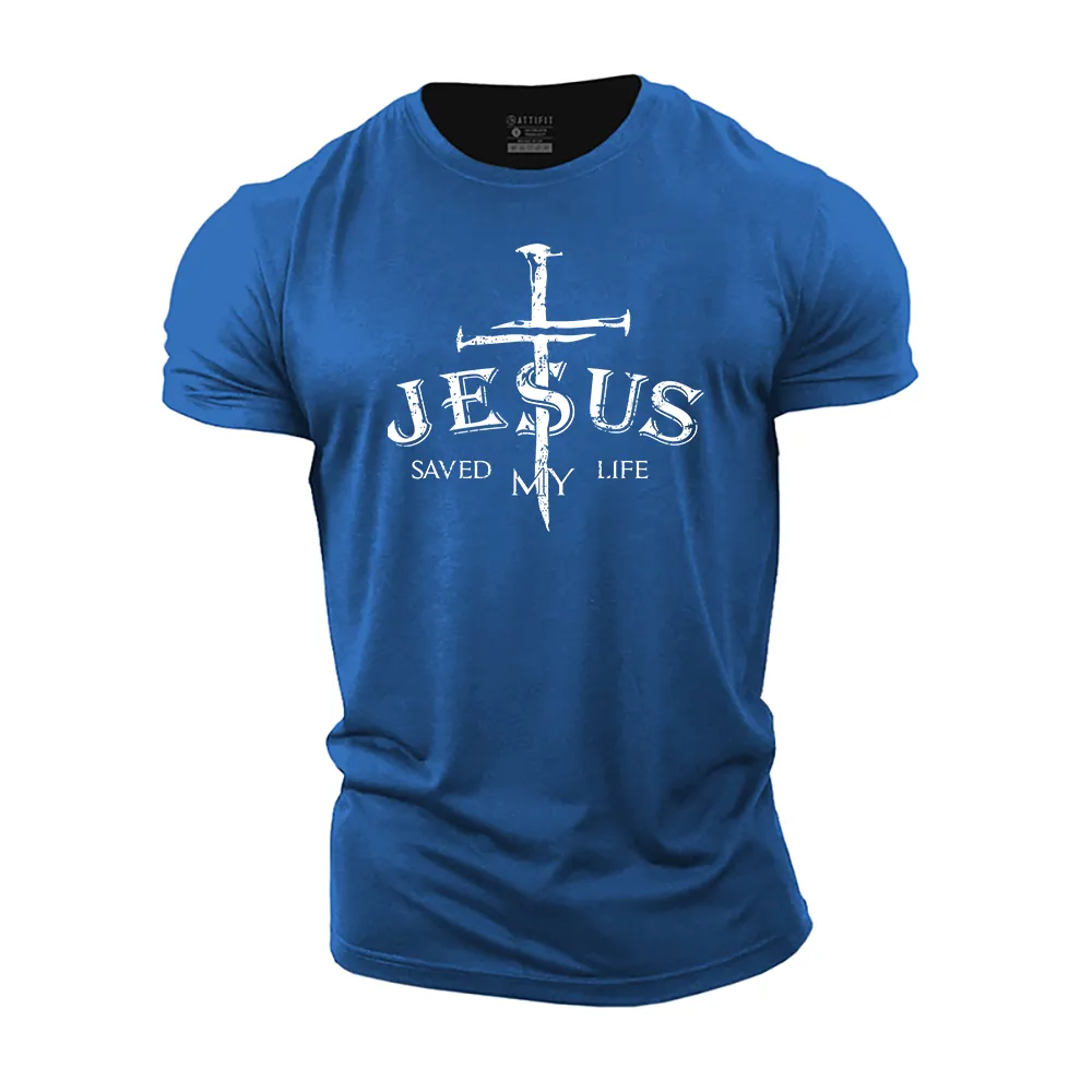 Jesus Saved My Life Cotton T-Shirt
