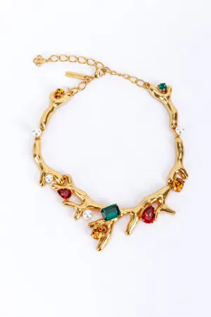 Jeweled Coral Branch Collar