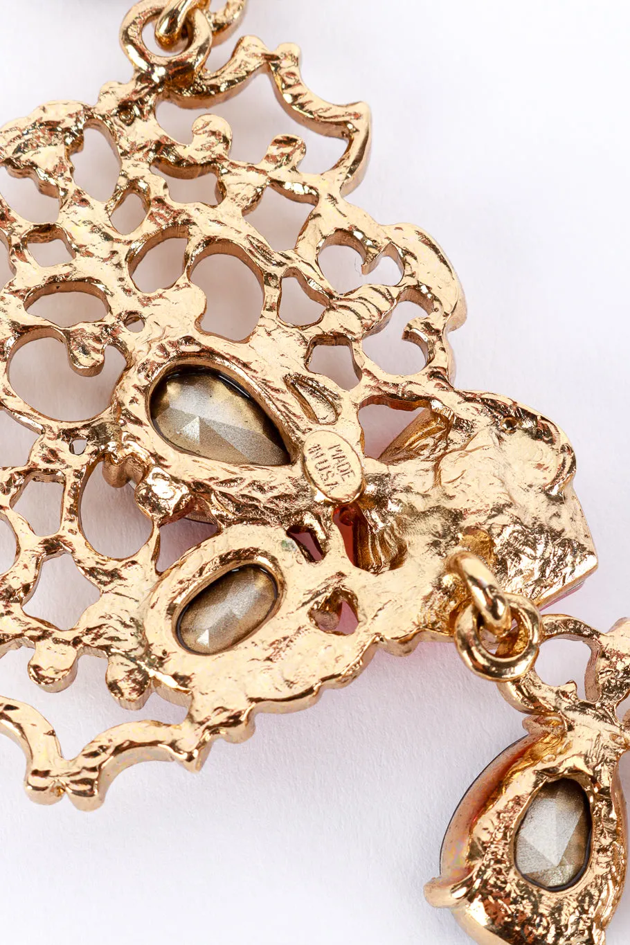Jeweled Filigree Plate Necklace