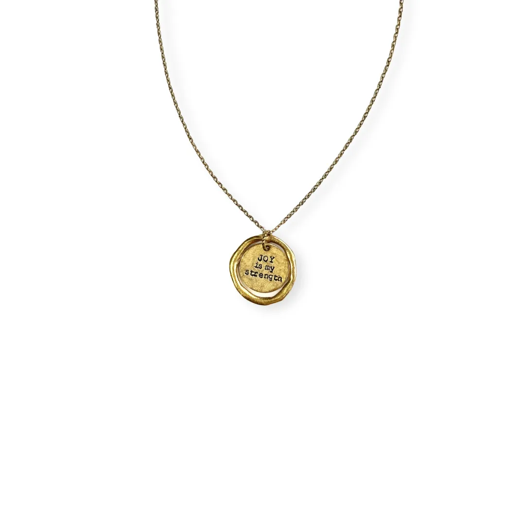 Joy Is My Strength Halo Necklace