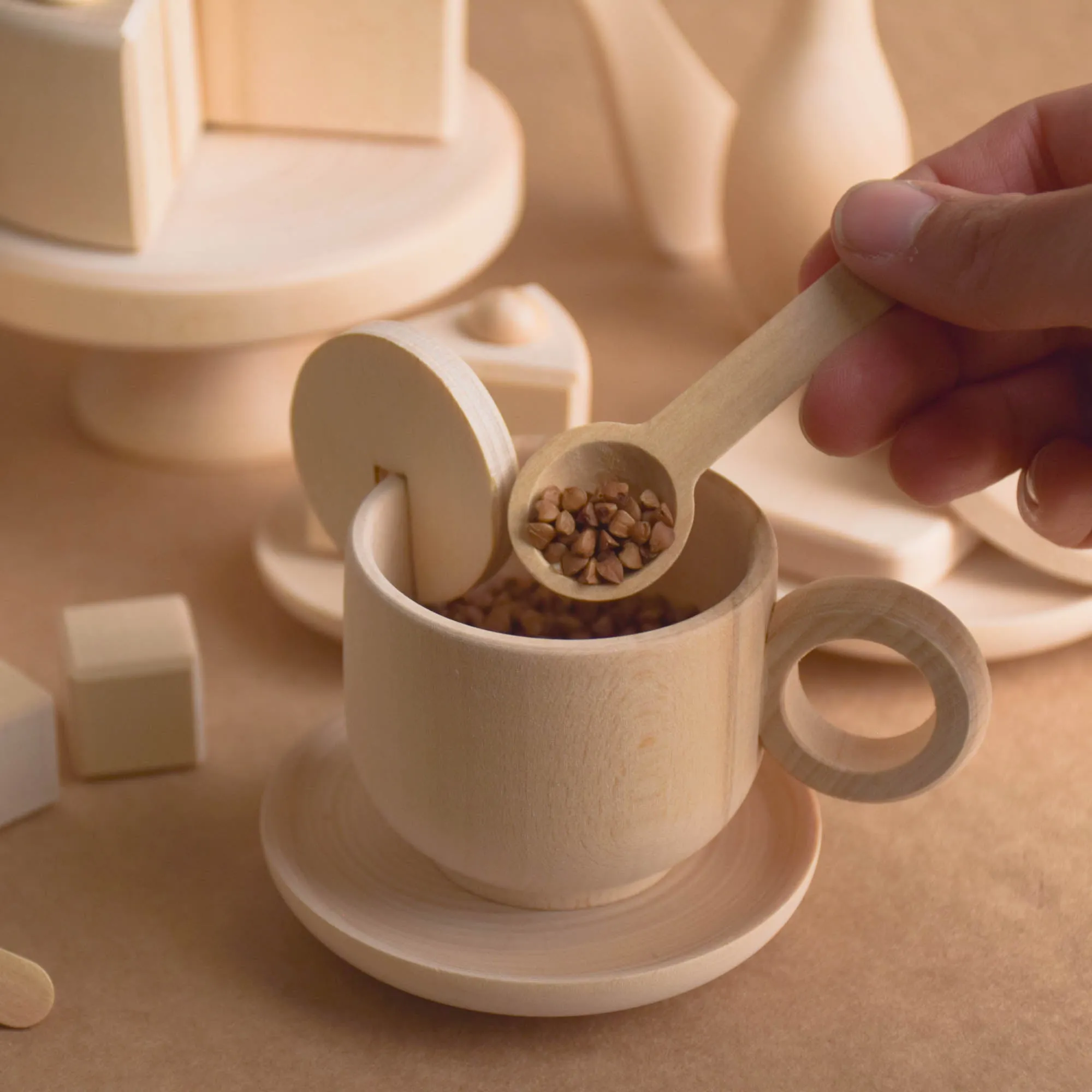 Kids Wooden Tea Set Toy