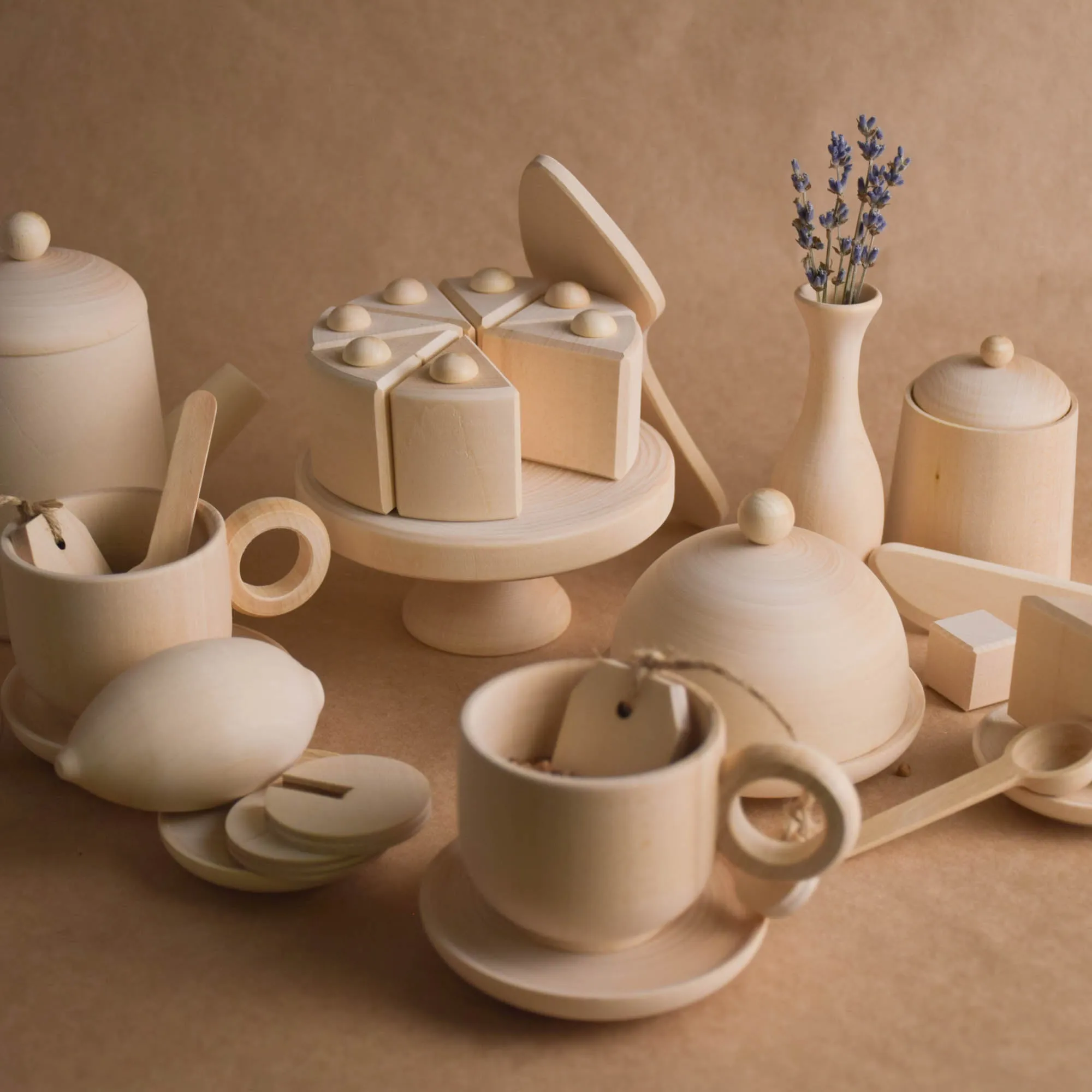 Kids Wooden Tea Set Toy
