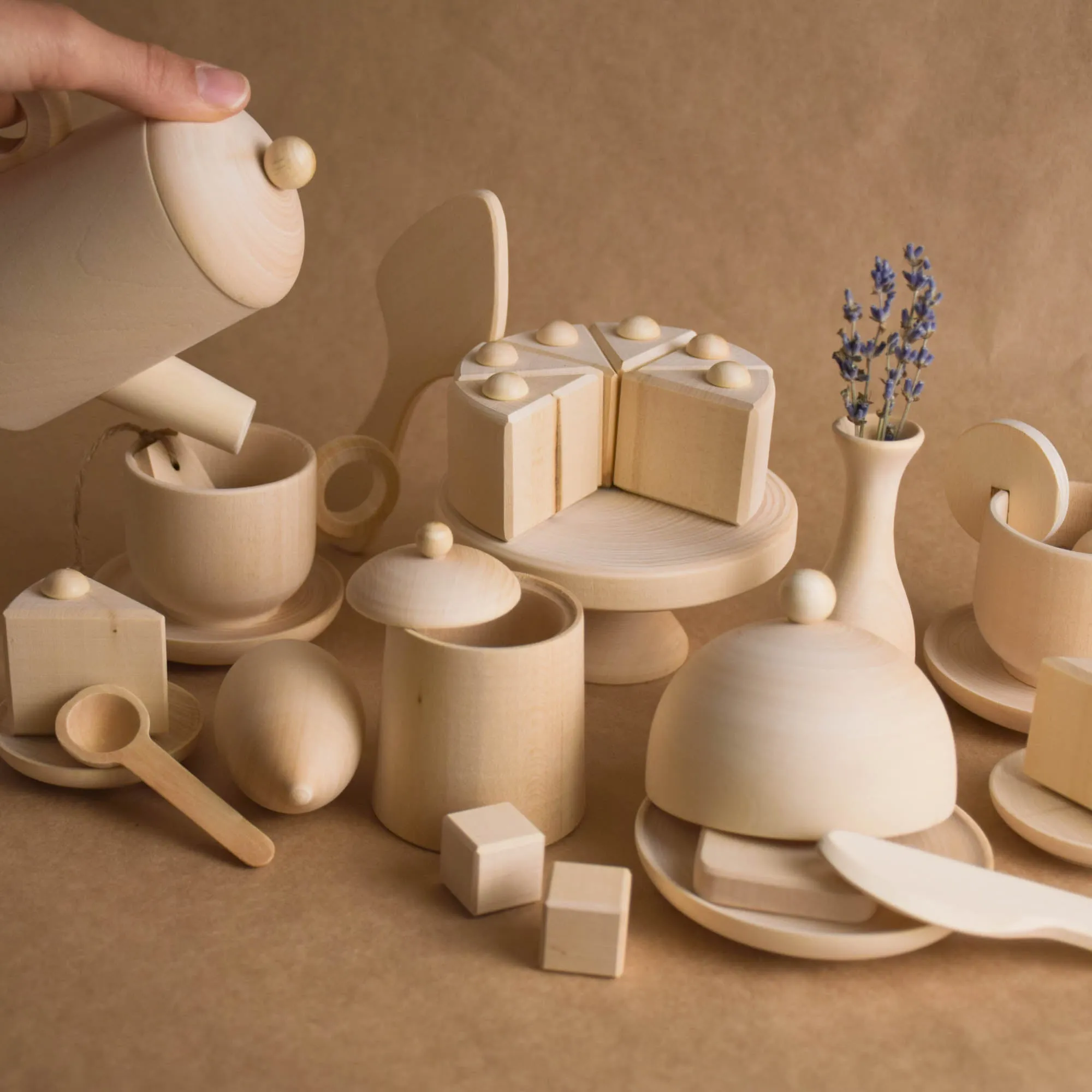 Kids Wooden Tea Set Toy