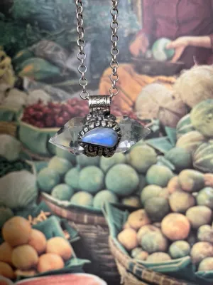 Ko Samui Quartz with Moonstone Necklace