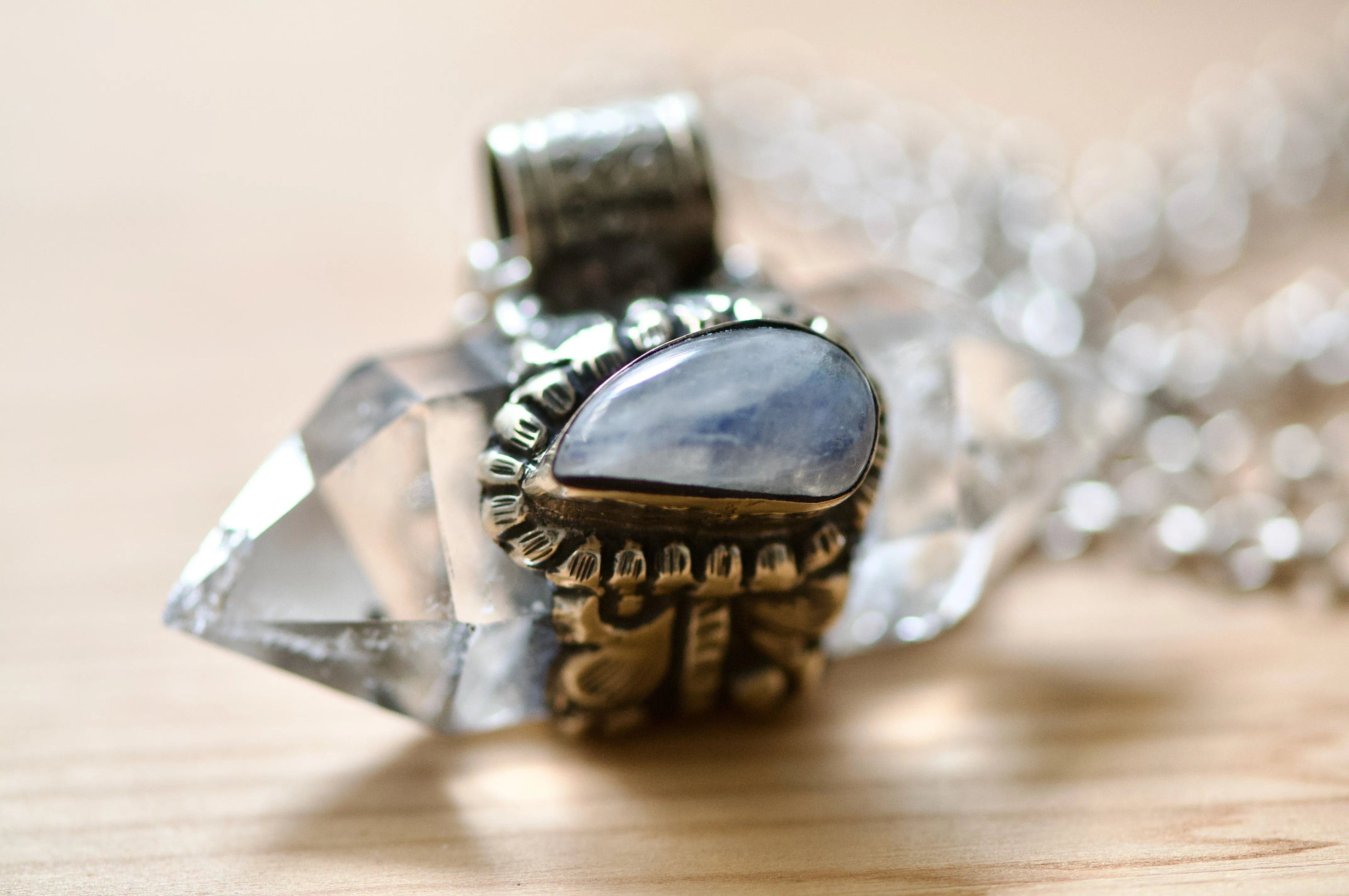 Ko Samui Quartz with Moonstone Necklace