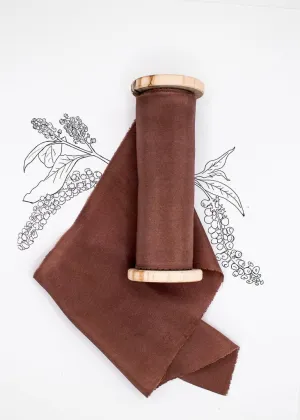 Laccaria Brown Silk Ribbon in Habotai