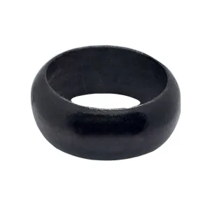 Lacquered Natural Large Wood Bangle - Black