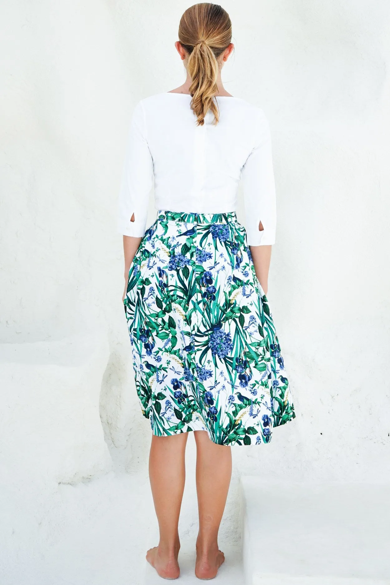 Lana Skirt Cotton Stretch (Vintage Iris)
