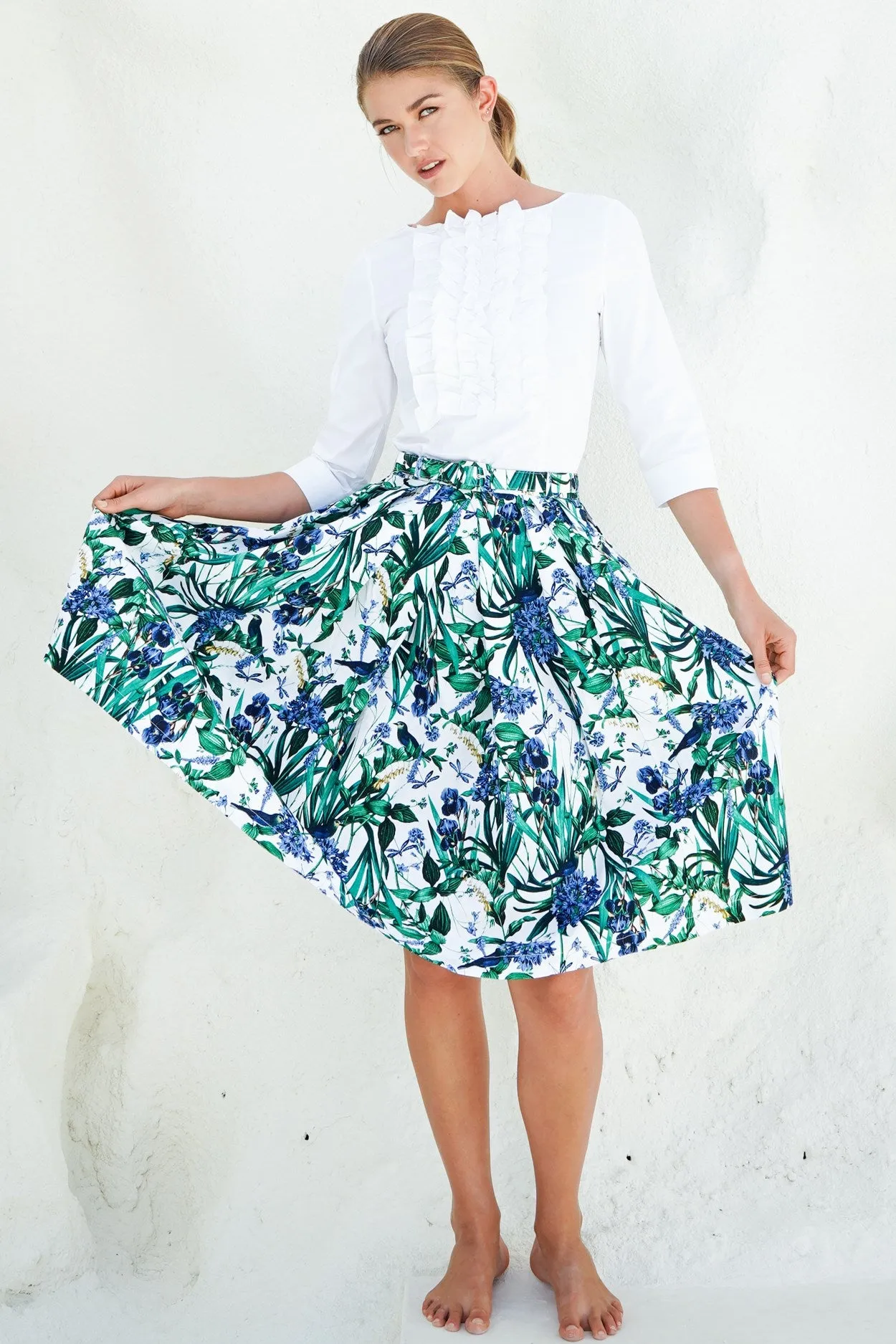 Lana Skirt Cotton Stretch (Vintage Iris)