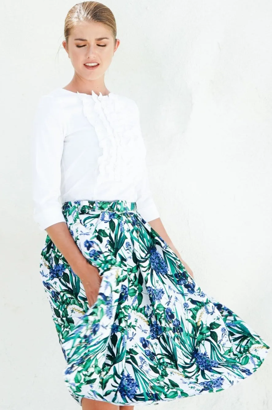 Lana Skirt Cotton Stretch (Vintage Iris)
