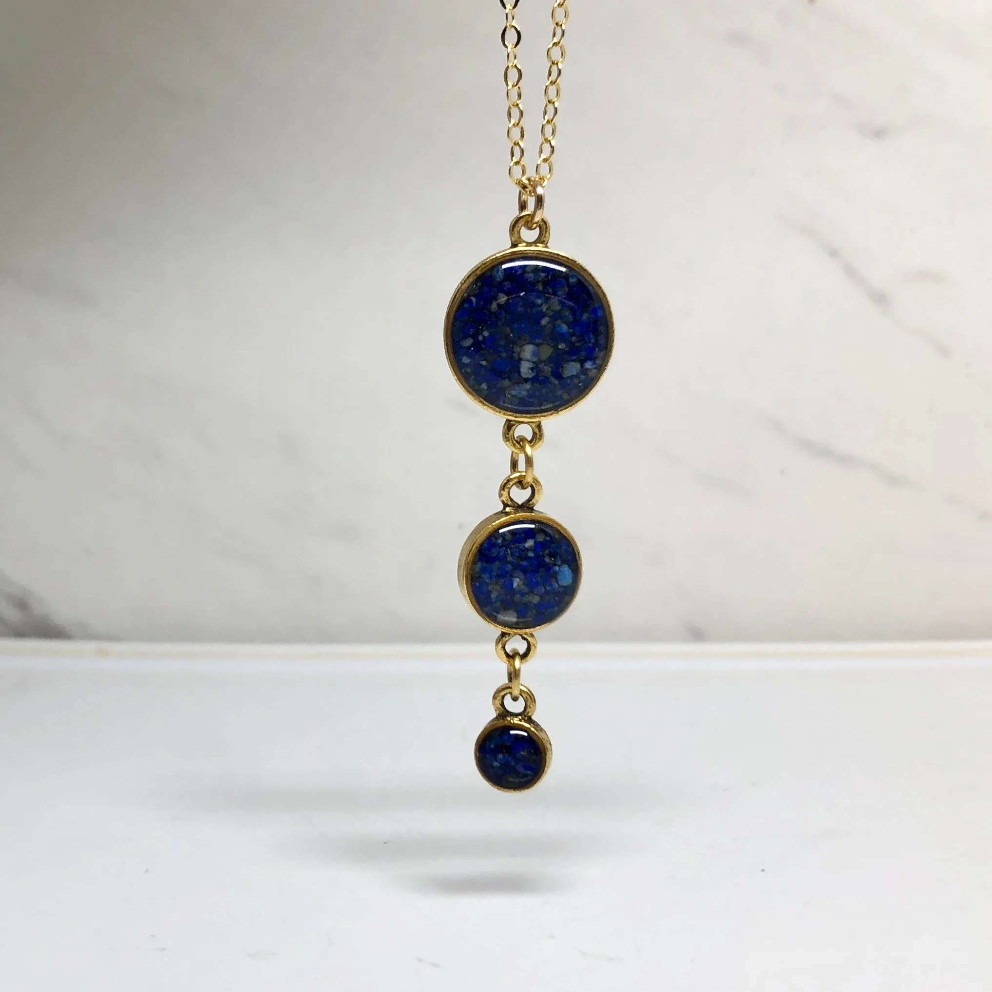 Lapis Lazuli Drops Necklace