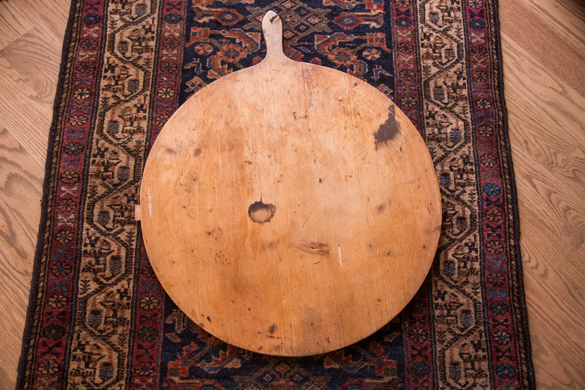 Large Vintage Wooden Pizza Serving Board
