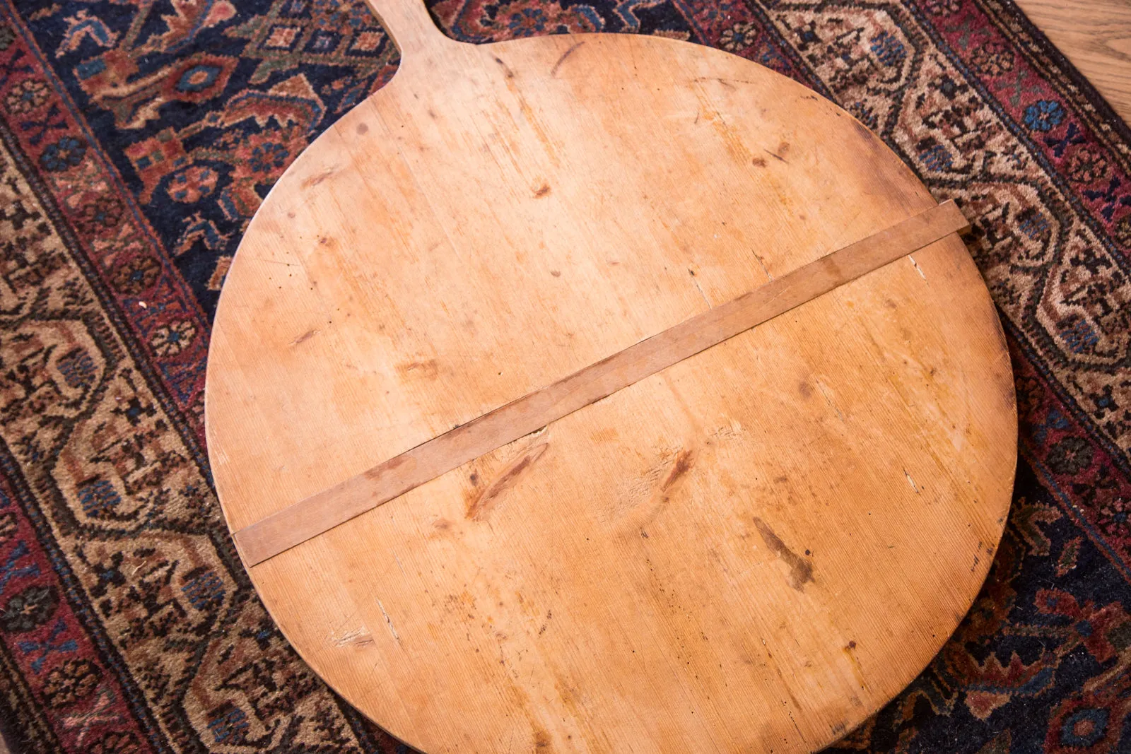 Large Vintage Wooden Pizza Serving Board