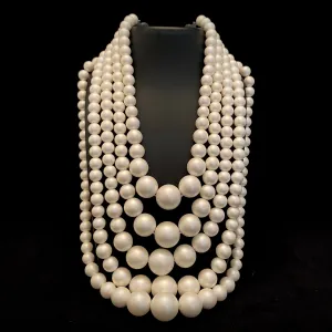 Late 50s/ Early 60s 5 Strand Bead Necklace