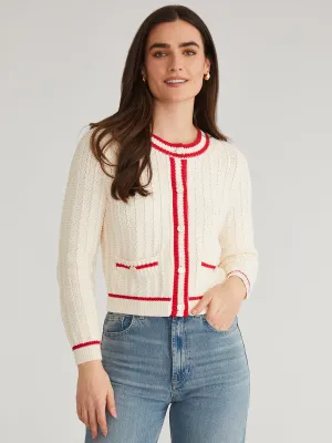 Laurel: Crewneck Tipped Cardigan