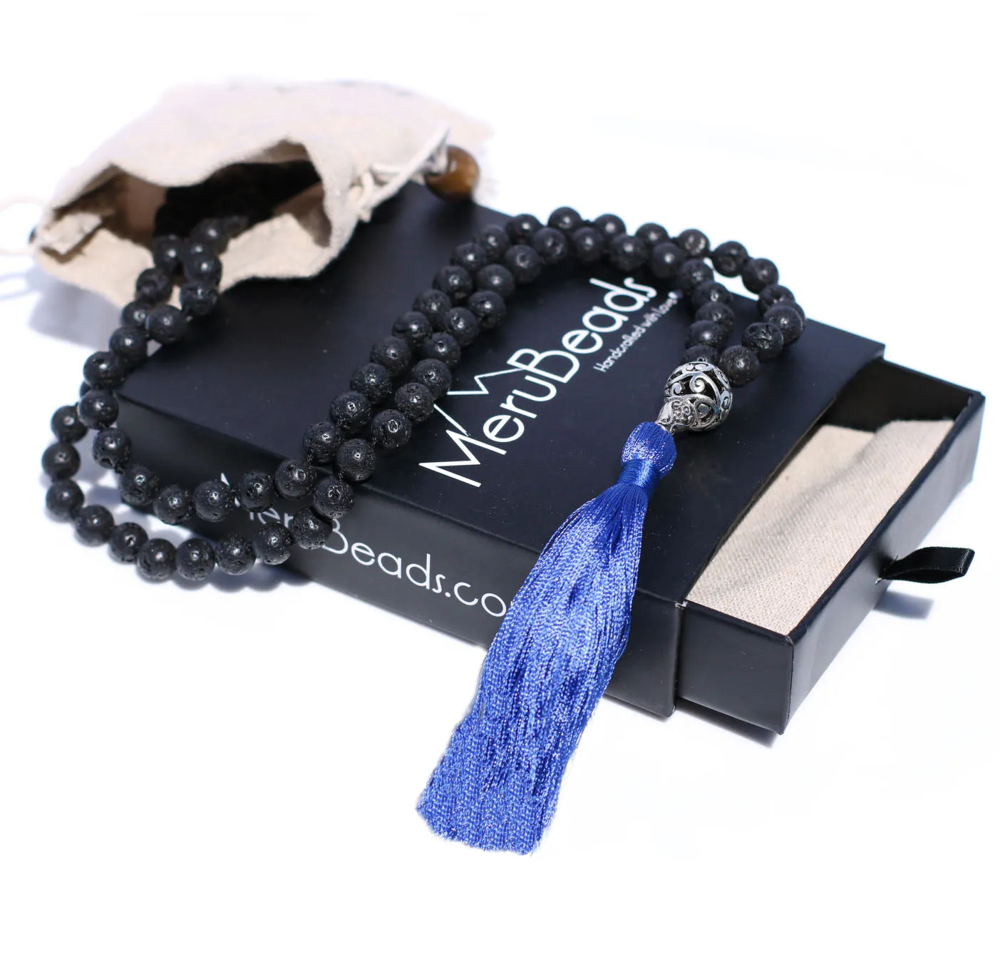 Lava Rock Mala Beads Necklace