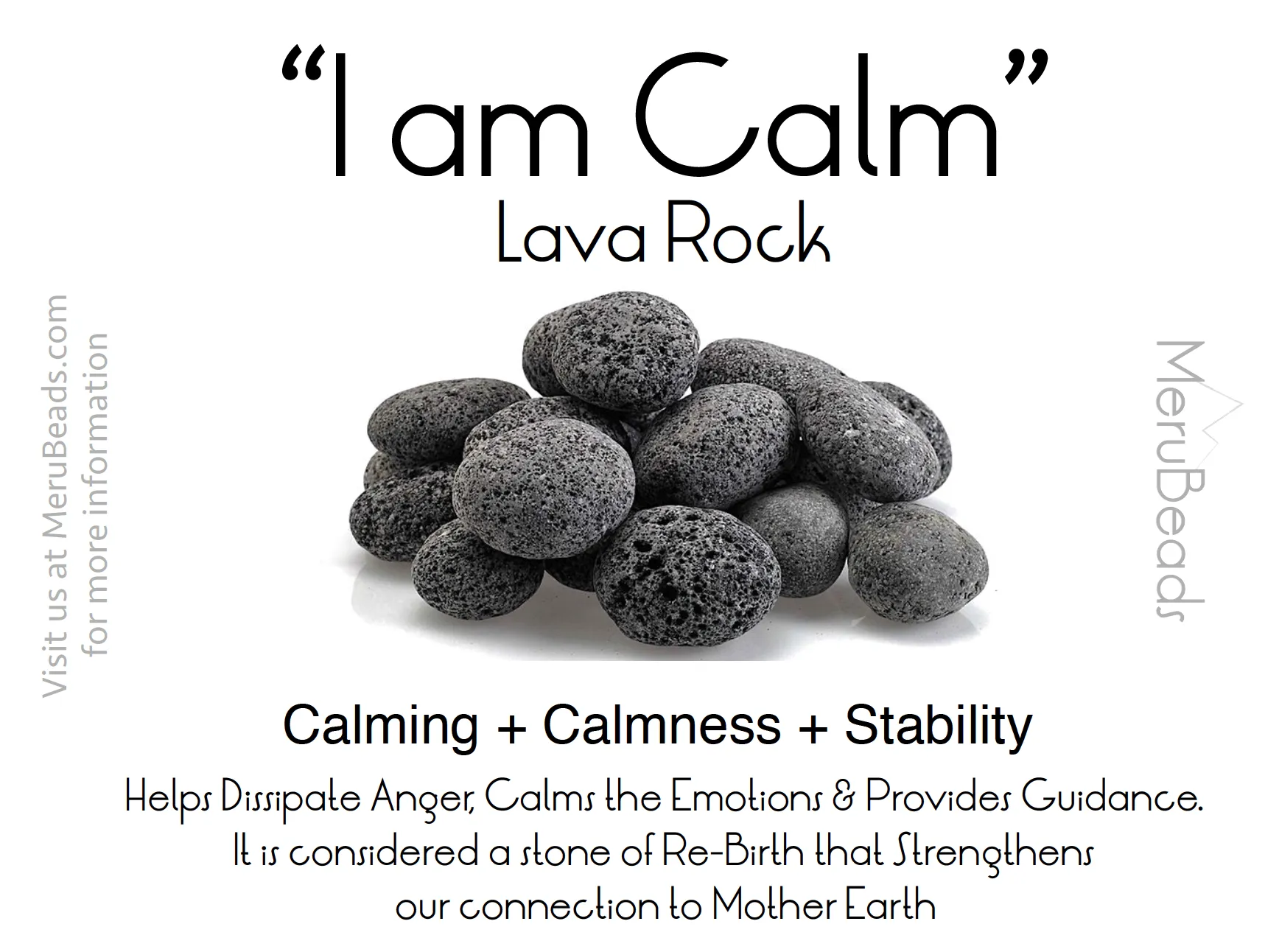 Lava Rock Mala Beads Necklace