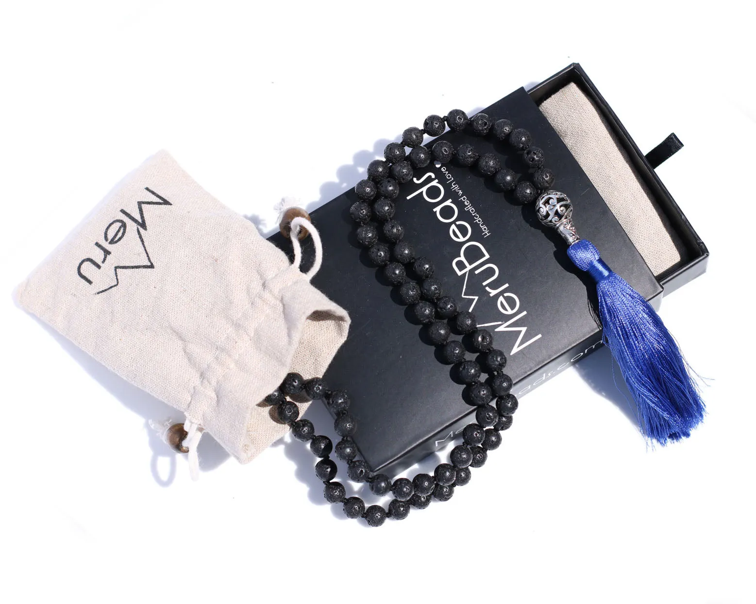 Lava Rock Mala Beads Necklace