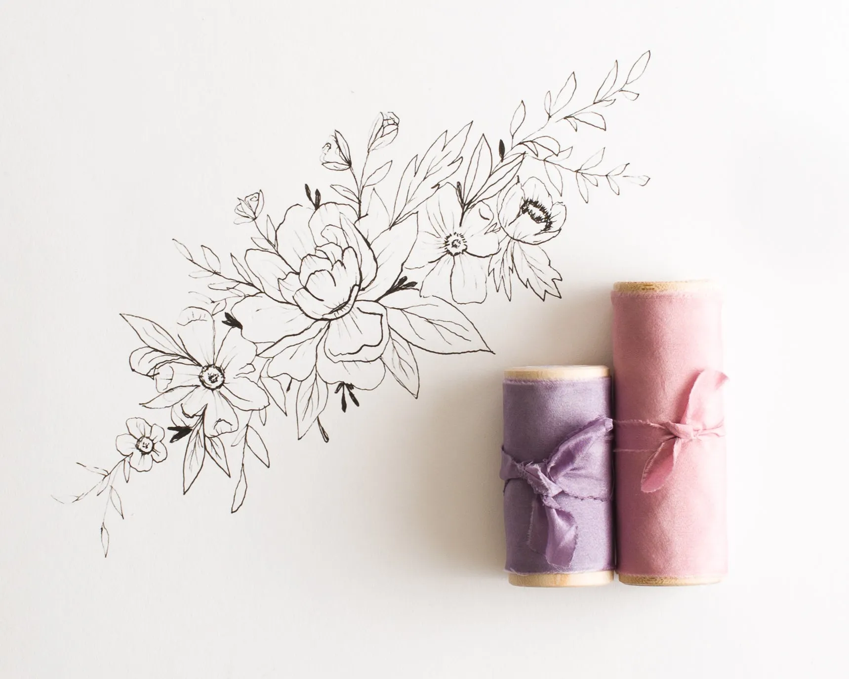Lavender Habotai Silk Ribbon